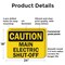 Signmission Main Electric Shut-Off Caution Sign, Plastic, 24in W x 18in L, 2PK OS-2PACK-CS-P-1824-L-19202 - alternate 2